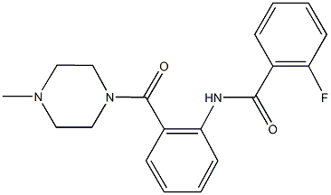 2-fluoro-N-{2-[(4-methyl-1-piperazinyl)carbonyl]phenyl}benzamide Structure