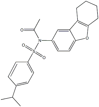N-acetyl-4-isopropyl-N-(6,7,8,9-tetrahydrodibenzo[b,d]furan-2-yl)benzenesulfonamide 구조식 이미지