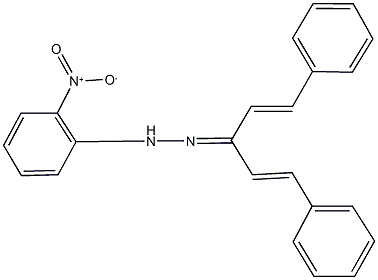 1,5-diphenyl-1,4-pentadien-3-one {2-nitrophenyl}hydrazone Structure