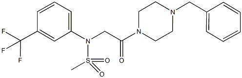 N-[2-(4-benzyl-1-piperazinyl)-2-oxoethyl]-N-[3-(trifluoromethyl)phenyl]methanesulfonamide Structure