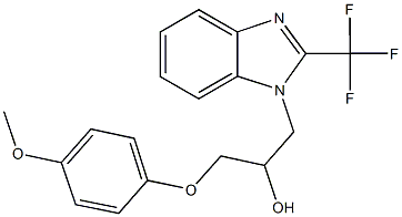 1-(4-methoxyphenoxy)-3-[2-(trifluoromethyl)-1H-benzimidazol-1-yl]-2-propanol 구조식 이미지