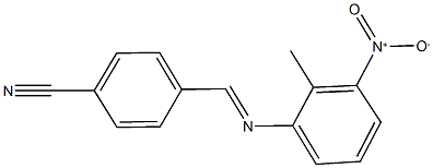 4-[({3-nitro-2-methylphenyl}imino)methyl]benzonitrile 구조식 이미지