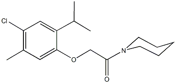 1-[(4-chloro-2-isopropyl-5-methylphenoxy)acetyl]piperidine Structure