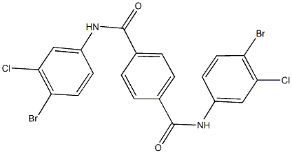 N~1~,N~4~-bis(4-bromo-3-chlorophenyl)terephthalamide Structure