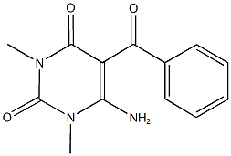 6-amino-5-benzoyl-1,3-dimethyl-2,4(1H,3H)-pyrimidinedione Structure