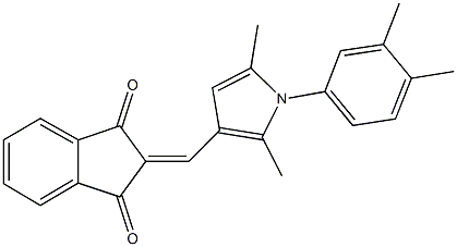 2-{[1-(3,4-dimethylphenyl)-2,5-dimethyl-1H-pyrrol-3-yl]methylene}-1H-indene-1,3(2H)-dione Structure