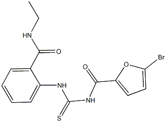 2-({[(5-bromo-2-furoyl)amino]carbothioyl}amino)-N-ethylbenzamide 구조식 이미지