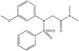 2-[3-methoxy(phenylsulfonyl)anilino]-N,N-dimethylacetamide Structure