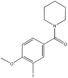 2-iodo-4-(1-piperidinylcarbonyl)phenyl methyl ether Structure
