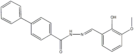 N'-(2-hydroxy-3-methoxybenzylidene)[1,1'-biphenyl]-4-carbohydrazide 구조식 이미지