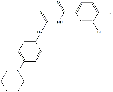 N-(3,4-dichlorobenzoyl)-N'-[4-(1-piperidinyl)phenyl]thiourea 구조식 이미지