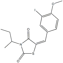 3-sec-butyl-5-(3-iodo-4-methoxybenzylidene)-1,3-thiazolidine-2,4-dione 구조식 이미지