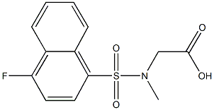 [[(4-fluoro-1-naphthyl)sulfonyl](methyl)amino]acetic acid Structure