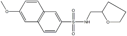 6-methoxy-N-(tetrahydro-2-furanylmethyl)-2-naphthalenesulfonamide Structure