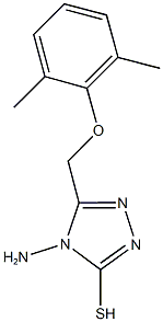 4-amino-5-[(2,6-dimethylphenoxy)methyl]-4H-1,2,4-triazol-3-yl hydrosulfide Structure