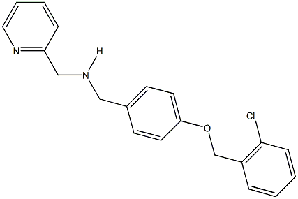 N-{4-[(2-chlorobenzyl)oxy]benzyl}-N-(2-pyridinylmethyl)amine 구조식 이미지