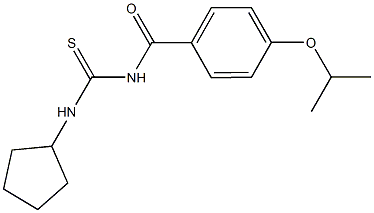 N-cyclopentyl-N'-(4-isopropoxybenzoyl)thiourea 구조식 이미지