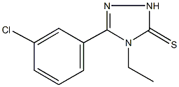 5-(3-chlorophenyl)-4-ethyl-2,4-dihydro-3H-1,2,4-triazole-3-thione Structure