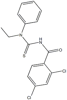 N'-(2,4-dichlorobenzoyl)-N-ethyl-N-phenylthiourea 구조식 이미지