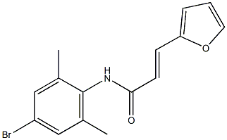 N-(4-bromo-2,6-dimethylphenyl)-3-(2-furyl)acrylamide 구조식 이미지