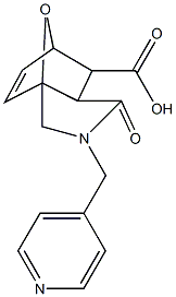 4-oxo-3-(4-pyridinylmethyl)-10-oxa-3-azatricyclo[5.2.1.0~1,5~]dec-8-ene-6-carboxylic acid 구조식 이미지