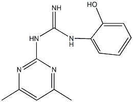 N-(4,6-dimethyl-2-pyrimidinyl)-N'-(2-hydroxyphenyl)guanidine 구조식 이미지