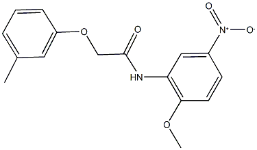 N-{5-nitro-2-methoxyphenyl}-2-(3-methylphenoxy)acetamide 구조식 이미지