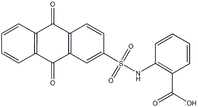 2-{[(9,10-dioxo-9,10-dihydro-2-anthracenyl)sulfonyl]amino}benzoic acid 구조식 이미지