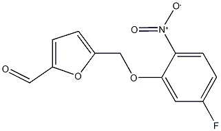 5-({5-fluoro-2-nitrophenoxy}methyl)-2-furaldehyde 구조식 이미지