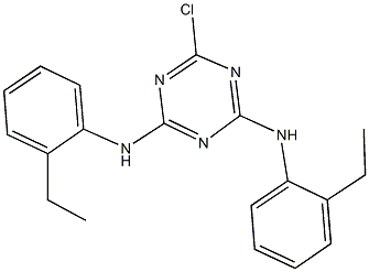 N-[4-chloro-6-(2-ethylanilino)-1,3,5-triazin-2-yl]-N-(2-ethylphenyl)amine Structure