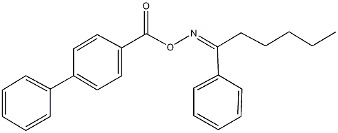 1-phenyl-1-hexanone O-([1,1'-biphenyl]-4-ylcarbonyl)oxime 구조식 이미지