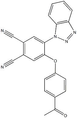 4-(4-acetylphenoxy)-5-(1H-1,2,3-benzotriazol-1-yl)phthalonitrile 구조식 이미지