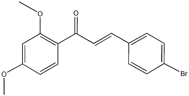 3-(4-bromophenyl)-1-(2,4-dimethoxyphenyl)-2-propen-1-one Structure