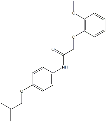 2-(2-methoxyphenoxy)-N-{4-[(2-methyl-2-propenyl)oxy]phenyl}acetamide Structure