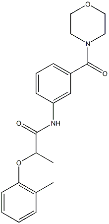 2-(2-methylphenoxy)-N-[3-(4-morpholinylcarbonyl)phenyl]propanamide 구조식 이미지