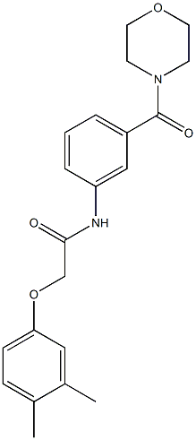 2-(3,4-dimethylphenoxy)-N-[3-(4-morpholinylcarbonyl)phenyl]acetamide Structure