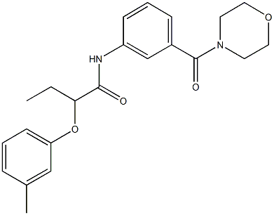 2-(3-methylphenoxy)-N-[3-(4-morpholinylcarbonyl)phenyl]butanamide Structure