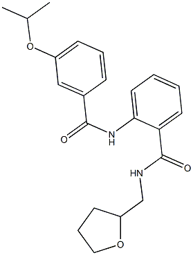 2-[(3-isopropoxybenzoyl)amino]-N-(tetrahydro-2-furanylmethyl)benzamide 구조식 이미지