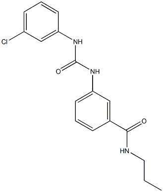 3-{[(3-chloroanilino)carbonyl]amino}-N-propylbenzamide 구조식 이미지