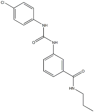 3-{[(4-chloroanilino)carbonyl]amino}-N-propylbenzamide 구조식 이미지