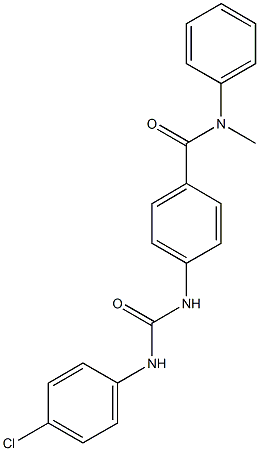 4-{[(4-chloroanilino)carbonyl]amino}-N-methyl-N-phenylbenzamide 구조식 이미지