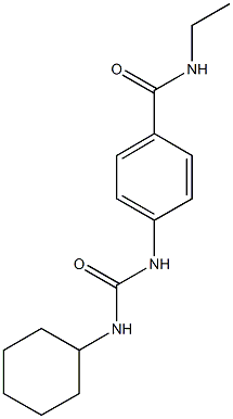 4-{[(cyclohexylamino)carbonyl]amino}-N-ethylbenzamide 구조식 이미지