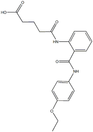 5-{2-[(4-ethoxyanilino)carbonyl]anilino}-5-oxopentanoic acid Structure