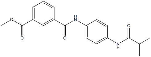methyl 3-{[4-(isobutyrylamino)anilino]carbonyl}benzoate 구조식 이미지