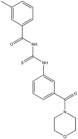 N-(3-methylbenzoyl)-N'-[3-(4-morpholinylcarbonyl)phenyl]thiourea 구조식 이미지