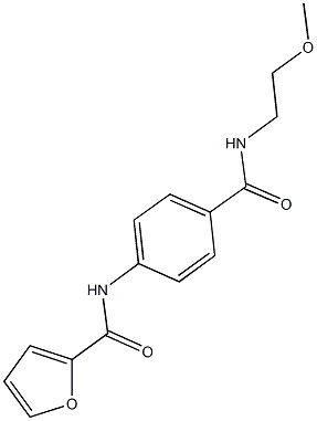 N-(4-{[(2-methoxyethyl)amino]carbonyl}phenyl)-2-furamide 구조식 이미지