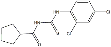 N-(cyclopentylcarbonyl)-N'-(2,4-dichlorophenyl)thiourea Structure