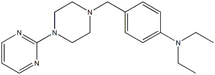 N,N-diethyl-N-(4-{[4-(2-pyrimidinyl)-1-piperazinyl]methyl}phenyl)amine 구조식 이미지