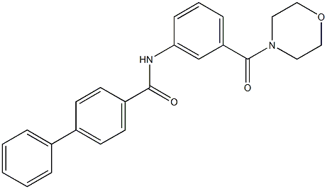 N-[3-(4-morpholinylcarbonyl)phenyl][1,1'-biphenyl]-4-carboxamide Structure