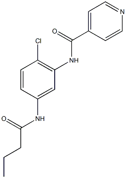N-[5-(butyrylamino)-2-chlorophenyl]isonicotinamide 구조식 이미지